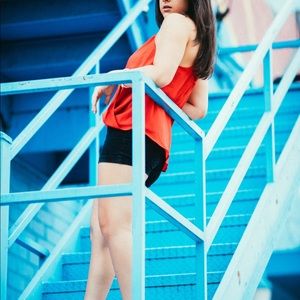 Red tank top